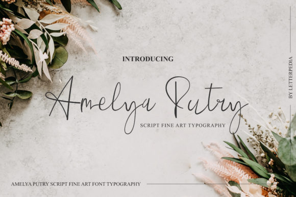 Amelya Putry: A Slim Handwritten Script Font That Fits Real Campaigns