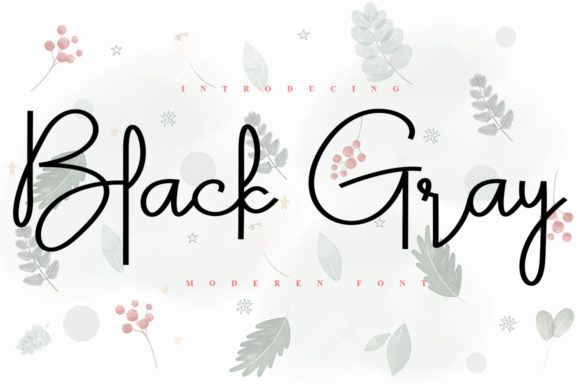 Black Gray: A Delicate Script Font for Editorial Elegance