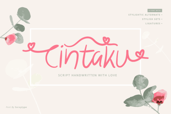 Cintaku Handwritten Font for Handmade Charm