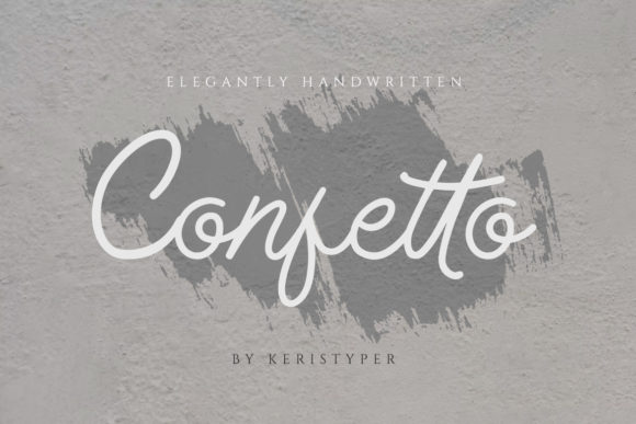 Confetto: A Romantic Script Font for Trusted Branding