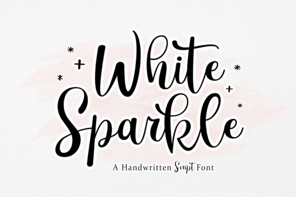 White Sparkle Font: Elegant Modern Calligraphy for Handmade Brands